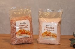Bag of Himalayan salt -fine crystals and ground salt