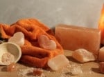 Himalayan crystal salt massage stone - processed oval shape