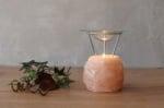 Oval aromatherapy Himalayan salt candle holder