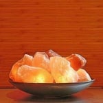 Лампа - Паница с 10 въглена от Хималайска сол